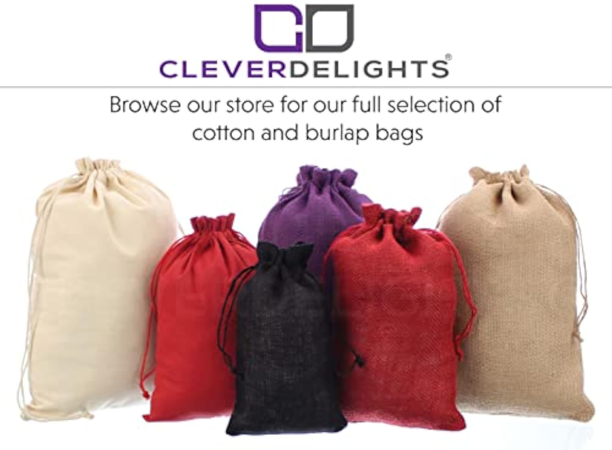 Cotton Bags - 12" x 16" - 5 Pack, Premium Muslin Drawstring Bag